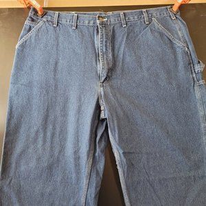Carhartt Jeans Washed Denim Work Dungaree Multi Tool & Utility Pockets UB65 DST